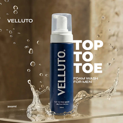 VELLUTO Foaming Top-to-Toe Wash 200ml | Hair, Face & Body (200ml)