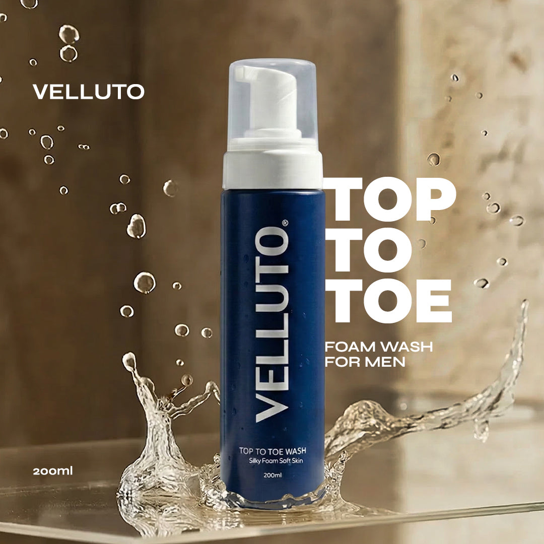 VELLUTO Foaming Top-to-Toe Wash 200ml | Hair, Face & Body (200ml)